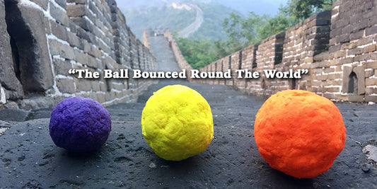 "The Ball Bounced Round The World" - WUNDERBALL is the best fetch ball for dogs of any size